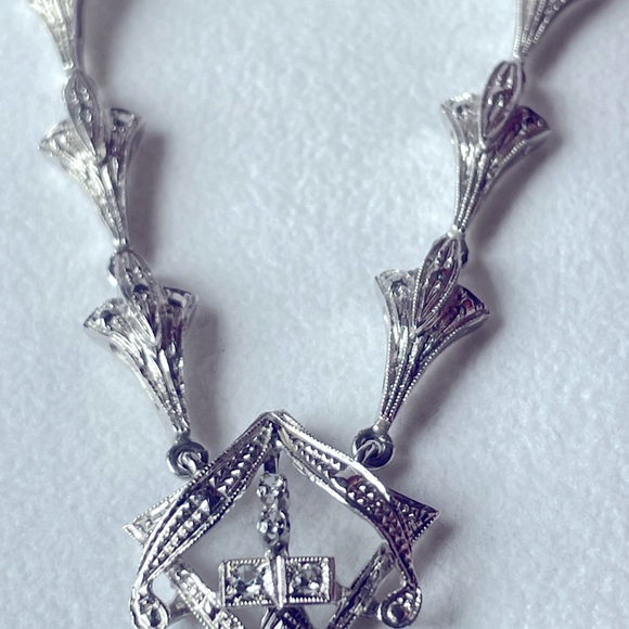 Antique Platinum Necklace - Picture 5 of 5